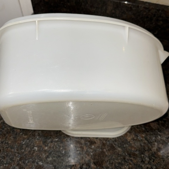 VTG Clear Tupperware Oval Food Storage (Ham) Container Bowl with Lid - Picture 9 of 14